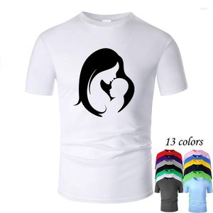 Męskie koszule ciepłe linia macierzystą Art o szyjka bawełniana koszula mężczyzna i kobieta unisex letni krótki rękaw zaprojektowany zwykła koszulka m01043