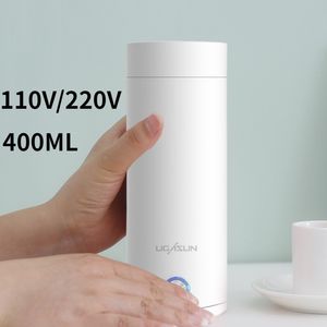 Bollitori elettrici portatili da 400 ml Tazza termica da viaggio Caffè Tè Bollitore per l'acqua Controllo della temperatura Bollitore intelligente