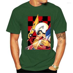 Magliette da uomo Speed Racer T-shirt ufficiale da uomo rossa a scacchi (bianca) T-shirt di alta qualità Top Tee Stampa Camicia a maniche corte Taglie forti