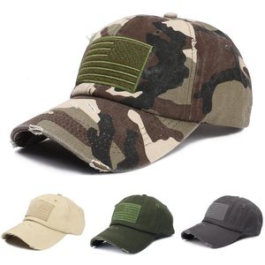 Breda brimhattar feitong unisex militär cap baseball hatt flagga broderier röriga bullar trucker vanlig utomhus visir casquette gorras