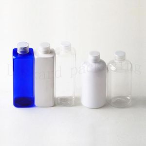 Storage Bottles 30pcs 250ml Empty White Clear Square Round Cosmetic With Screw Cap Plastic Container Stopper DIY Bottle