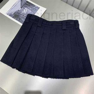 Skirts Designer Summer New High Set Wool Sweet Cool Pleated Spicy Girl Sexy Letter Embroidery Shows Thin Versatility Low Waist Half OFPS