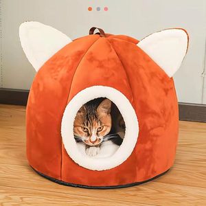 Cat Beds Winter Plush Nest Pet Bed Dog Two In One Warm Deep Sleep Closed