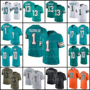 Tagovailoa 1 Tua 10 Tyreek Hill Football Jersey 17 Jaylen Waddle 1 Dan Marino Jaelan Phillips Mike Gesicki Jerome 남자 여자 어린이 0 7