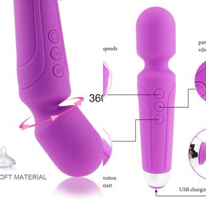 NXY Vibratörler Yükseltilmiş Güçlü Titreşim Asası Masajı Kablosuz 20 Sihirli Titreşim Modu ile Şarj Edilebilir Kadınlar için Sessiz Seks Oyuncaklar Fısıldayabilir 230310