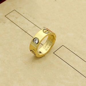 Обручавшее кольца для женщин -дизайнера Dimond Gold Silver Rose Cart Never Fade 4 мм 5 мм 6 -мм годовщина подарочной годовщины