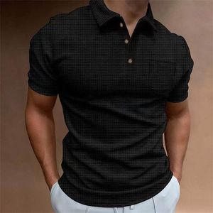 Mens Golf Shirt Short Sleeve Business Casual Running Polo Shirts For Men New Top Shirt Short-Sleeve Solid Men Polo Homme Slim Men Clothing Camisas Polos Shirt S-3XL