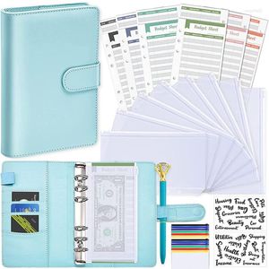 Geschenke, A6, PU-Leder, Budget-Ordner, Notizbuch, Geldumschläge, System-Set mit Taschen für Geldspar-Bill-Organizer