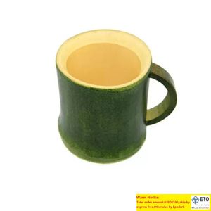 Handmade Natural Bamboo Tea Cup Japanese Style Beer Milk Cups With Handle Green Ecofriendly Travel Crafts