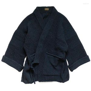 メンズジャケットニットカピタルフレンドレトロウールトーストローブケンドスーツ日本語スタイルの男性用カーディガンコート