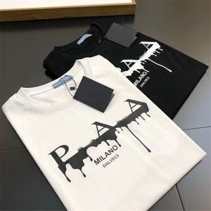 Designer Mens Casual Print Creative T shirt Solid Breathable TShirt Slim fit Crew Neck Short Sleeve Male Tee black white Men's T-Shirts