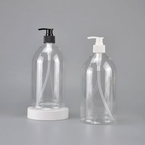 Flytande tvåldispenser 5st 900 ml tom lotion pump container schampo husdjur klar flaska flytande tvål dispenser återfyllbara flaskor kosmetisk pump 230317