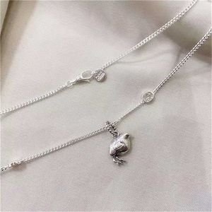 2023 Designer New Fashion Jewelry Zhigujia 925 Silver Make Old Par Chicken Halsband Cool vindtröja kedja