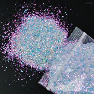 Glitter per unghie 50 g/pacco Art Gradient Paillettes iridescenti Formato misto Esagonale Colorato Chunky Symphony Laser Shinning Fiocchi AS-5D