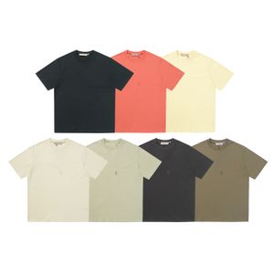 Дизайнерские мужские футболки 23SS с коротким рукавом, разноцветные рубашки, мужские футболки, рубашки с вышивкой, летняя классическая футболка