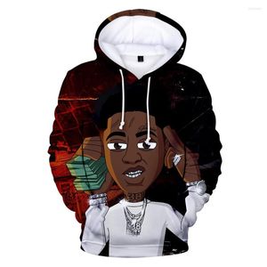 Kostium męski populaire Nieuwste Youngboy Nooit Brak Weer 3d Mannen/Vrouwen Streetwear Koop Print Bluzy Kl Tops