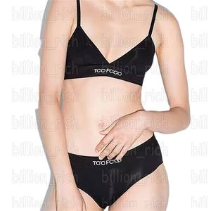 Letters Women Bikinis Swimwear Sexy Beach Bras Briefs Set Comfortable Wire Free Sports Underwear Black Sports Bra Panties Bikini Split Swimsuit Set