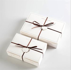 ギフトラップ2023結婚式のためのホワイトカードペーパーボックスバースデーパーティーキャンディークッキークリスマスパッケージ6