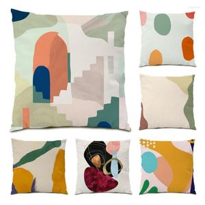 Poduszka abstrakcyjna geometria dekoracja dekoracji domu aksamitne sofy do salonu kolorowe osłony 45x45 Poliner Line Modern E0362