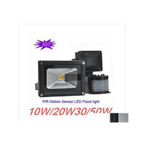 2016 Floodlights PIRモーションセンサーLEDフラッドライトプロジェクター10W 20W 30W 50Wバーゲン価格ドロップ配信ライト照明屋外DHDFT