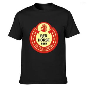 Мужские футболки Red Horse Beer Shirt Funny Casual Spring O Neck Cotton Designing Normal Cool Graphic