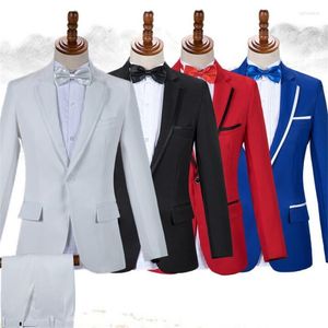 Men's Suits Black White Clothes Men Designs Masculino Homme Terno Stage Costumes For Singers Jacket Blazer Dance Star Style Dress