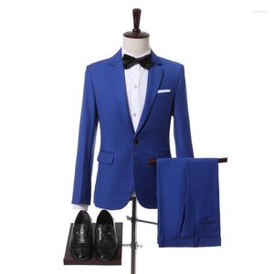 Ternos masculinos JELTOIN Blue feito sob medida de 2 peças Casamento para homens roupas de roupas Homme Homme Casamento Tuxedo Casote