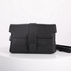 Evening Bags WOONAM Women Fashion Handbag Genuine Calf Leather Waist Belt Shoulder Crossbody Bag BG3004