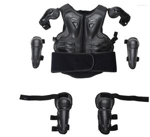 Motorcycle Armor Children Full Body Protector Vest Kids Motocross Jacket Chest Spine Protection Gear Skating Knee Elbow Guard LL