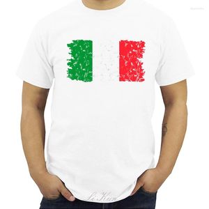 Men's T Shirts European Fashion Italy National Flag Nostalgic Design T-shirts Casual Short Sleeve Men Clothing