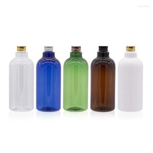 Garrafas de armazenamento 500 ml x 14 marrom azul transparente garrafa de plástico verde de 500cc shampoo banheiro recipiente de sabão líquido reciclável