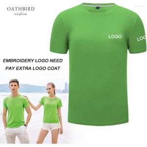 Men's T Shirts Customize Print LOGO Fashion Men Women T-shirt Fit Short Sleeve Crew Neck Embroidery Team Sports Uniforms