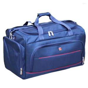 Duffel Bags Male Men Travel Bag Portable Molle Women Tote Waterproof Oxford Casual Black Luggage 2023 XA218K