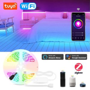 LED -remsor ZigBee RGBW USB LED -lampor TUYA WIFI LED -strip RGBW RGBWW LED -lamparbete med Alexa Google Assitant för Home TV Back Lighting P230315