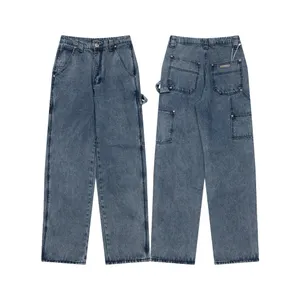 Men's Plus Size Pants High Quality Indigo Small Quantity Wholesale Price Japanese Style Cotton Japan RED D3EW3s