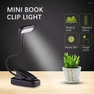 テーブルランプLED LED Student Clip-on Study Lamp折りたたみ可能な目の保護柔軟な読書ナイトライトベッドルーム照明インテリア