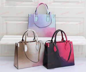 Spring Series Tote Bag Luxury Sunrise Sunset Shoulder Bag Designer Colorful Coated Totes Gradient Bags Satchel Fashion Hand-Held Bag