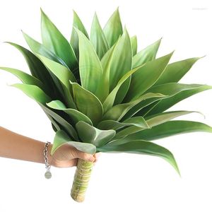 Decorative Flowers Large Artificial Succulent Fake Flower Simulation Plants Aloe Vera Palm Tree Green Leaves Home Outdoor Garden Decor
