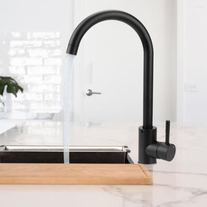 Kitchen Faucets Sink Faucet Single Hole Pull Down Sprayer Stainless Steel Tap 360 Rotate Water Filter For Black