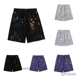 2023 Designer Mens Shorts Galeries Depts Streetwear Pants American High Street Paint Graffiti Women Galerse Galerse Sweatpant Sports09qr