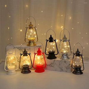 Bordslampor Retro LED Oil Lamp Lantern Multifunktionell elektronisk ljusljus Creative Hanging Ornament Decoration Cerogene