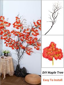 Fiori decorativi 160 cm Rami di albero di Natale Piante sospese Decorazioni artificiali Ramoscelli da parete realistici Legno finto Decorazione del giardino domestico fai da te