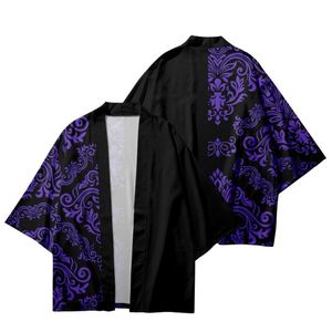 Abbigliamento etnico Stampa di moda Kimono tradizionale Casual Uomo Donna Cardigan Camicie Cosplay Harajuku Streetwear Samurai giapponese HaoriEt sciolto