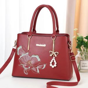 New Lady Handbag Embroidery Women's Totes Bag Mammas stora kapacitet Enkla och fashionabla mammas Crossbody Bag Korean version Women's Purse Jiu Hong SE