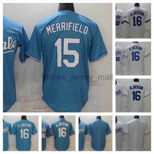 Royals 15 Whit Merrifield Baseballtrikot Royals 16 Bo Jackson Blank Jereys