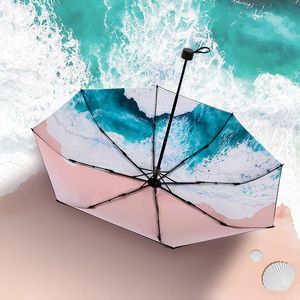 Parasol kolorowe wiatrówki dzieci Parasol Składanie mocne przenośne lekkie na zewnątrz Guardta Chuva Rain Gear JJ60ys