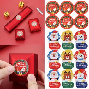 Gift Wrap Boxes Package Etikett Tätning av hantverksfestival Decoration Santa Claus Christmas Stickers Paper Sticker SEAL Labels