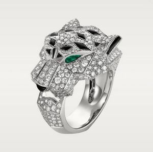 Panther Rings Diamond Gold Au750 Will Not Fade Retro Exquisite Gift Designer Brand Panther