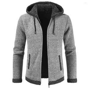 Herren Hoodies Hoody Pullover Sweatshirts Mode Herbst Freizeit Solid Color Streetwear Kapuze -Strick -Strickjacke Mantel Maglione da Uomo#3