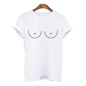 Koszule damskie Tshirty dla kobiet harajuku cycki piersi Drukuj żeńskie topy TEE Casual Short Sleeve Streetwear Shirt Femme xxxl